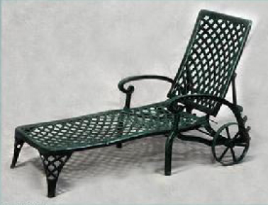 Cast Aluminum Garden Patio Furniture Weave Chaise Lounge